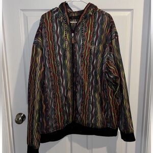 Coogi Hoodie zip up Jacket Men’s 4xl Streetwear Urban Abstract Y2K Hip Hop
